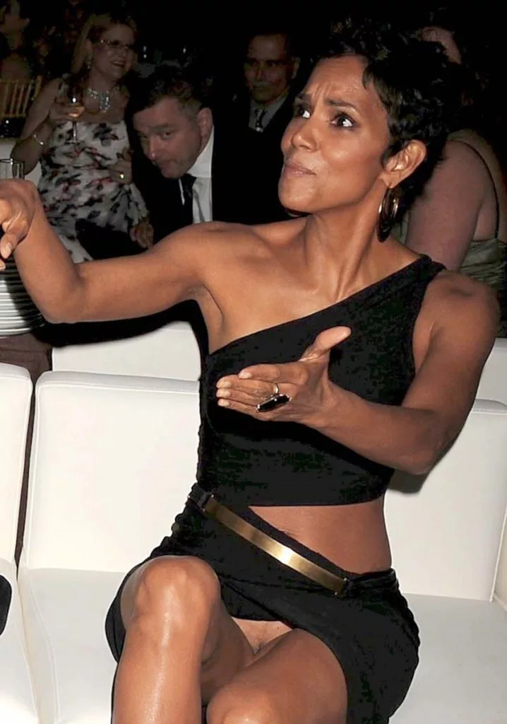 Halle Berry infamous upskirt moment.