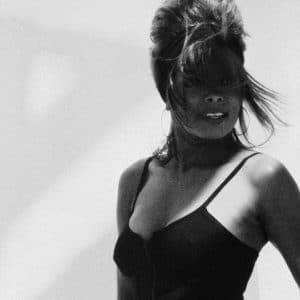 Janet Jackson retro black and white