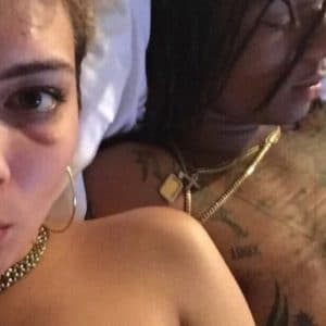 rapper swae lee with groupie dorthy p laying in bed